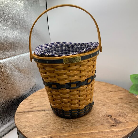 Longaberger J.W. Collection Miniature 2001 Edition Banker's Waste Basket - Picture 3 of 8